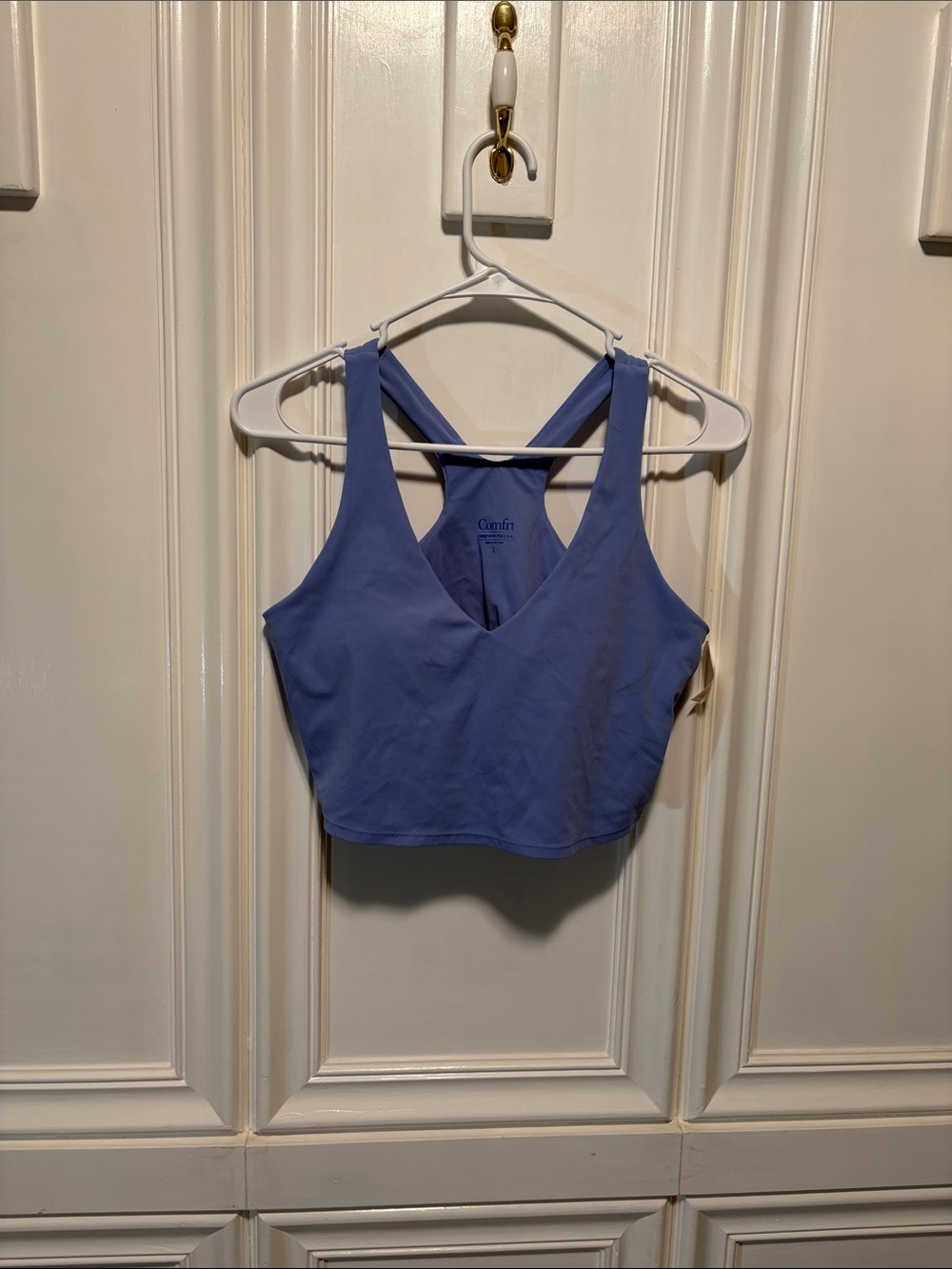 Comfrt Periwinkle V-Neck Racerback Tank Top